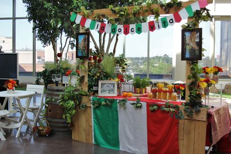 I love Italy; it is far and away my favorite European country. When the opportunity arose to create an Italian-inspired booth for our hospital’s cultural extravaganza, I immediately thought o… Italian Booth Ideas, Italian Festival Decorations, Club Booth Ideas School, Italy Decorations Party, Italy Decorations, Italian Decorations, Little Italy Party, Rose Diy Paper, Multicultural Festival