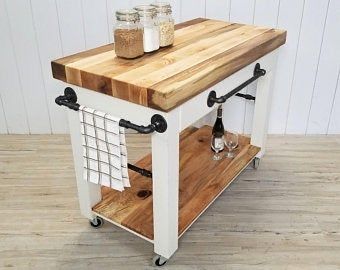 Baking Cart, Butcher Block Cart, Diy Kitchen Cart, Custom Farmhouse Table, Paint Hardware, White Oak Table, Maple Butcher Block, Butcher Block Island Kitchen, Butchers Block