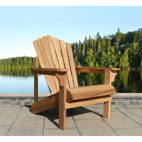 Riverside Adirondack Chair, Western Red Cedar - Bed Bath & Beyond - 30779866 Wood Adirondack Chairs, Portable Chair, Adirondack Chairs, Western Red Cedar, House Projects, Red Cedar, Adirondack Chair, Outdoor Seating, Patio Garden