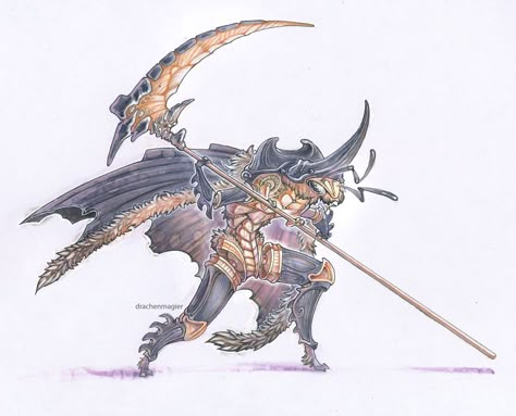 rhino beetle by drachenmagier on DeviantArt Insect Character, Bug Character, Thri Kreen, Poodle Moth, Rhino Beetle, Monster Concept Art, Dnd Art, Concept Art Drawing, Monster Design