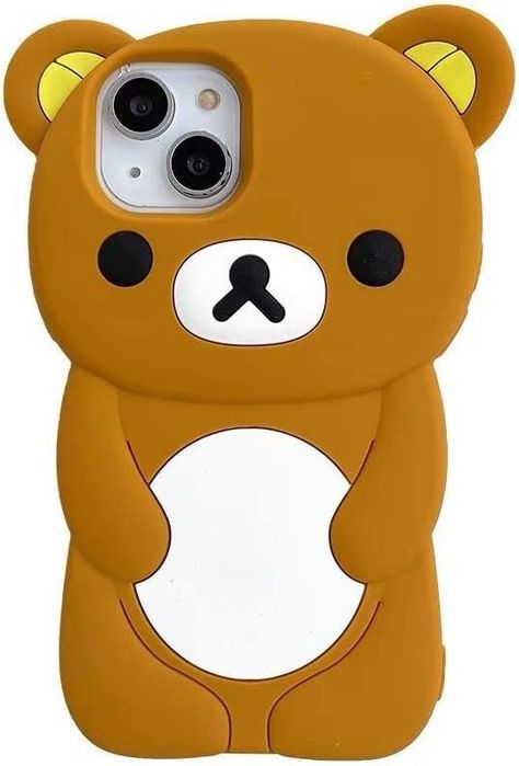 Rilakkuma Phone Case, Teddy Bear Phone Case, Teddy Bear Brown, Kawaii Iphone Case, Visualization Board, 3d Iphone Cases, Apple Iphone Accessories, 3d Phone Cases, Cats Case