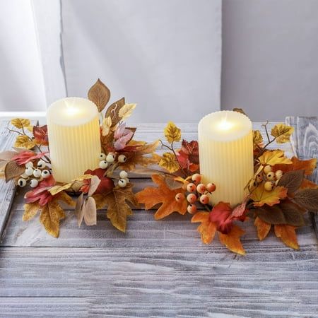 Fall candle decor