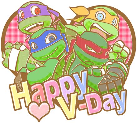 Happy Valentine's Day by FREAKfreak Tmnt Valentines, 1987 Tmnt, Tmnt Cartoon, Pikachu Drawing, Love Yourself Song, Leonardo Tmnt, Happy V Day, Cartoon Crazy, Turtle Party