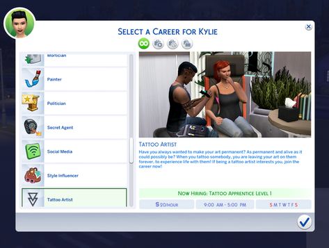 Sims 4 Tattoo Artist, The Sims 4 Tattoo, Artist Career, Sims 4 Jobs, Mods Sims 4, Sims 4 Cheats, Sims 4 Tattoos, Sims 4 Tsr, 14th August