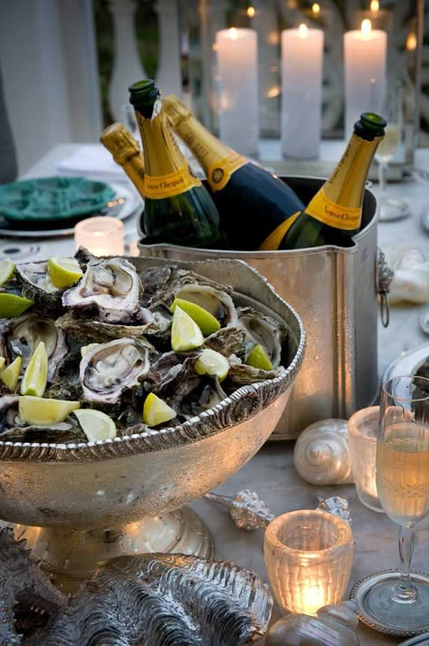 Summers at the beach house #theoysterelitelifestyle Oyster Box Hotel, Oyster Roast Party, Hotel Images, Seafood Party, Oyster Roast, Oyster Bar, Wedding Food, Fish And Seafood, Food Styling