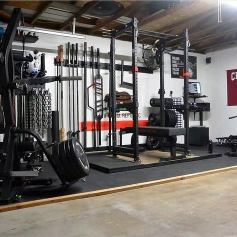 Top 75 Best Garage Gym Ideas - Home Fitness Center Designs Garage Gym Design, Garage Workout, Gym Layout, Garage Gyms, Dream Home Gym, Dream Gym, Home Gym Garage, Workout Room Home, Gym Goals