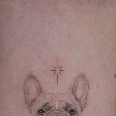 𝐖-𝐢𝐧𝐤 on Instagram: ". French bulldog" Frenchie Tattoo Ideas, Dior Tattoos, French Bulldog Tattoo Minimalist, Frenchie Tattoos, France Tattoo, French Bulldog Tattoo, Bulldog Tattoo, Tiny Tattoo, Cute Small Tattoos