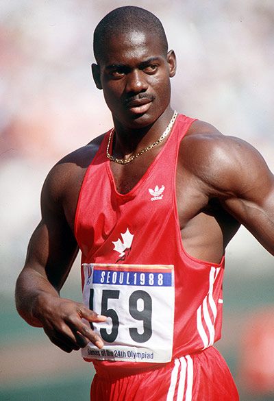 Having finished third in the 100m Olympic final in 1984 - a race won by Carl Lewis - Ben Johnson arrived at the 1988 Games in Seoul, South Korea, hoping to defeat his main rival on athletics' grandest stage Photograph: Popperfoto Carl Lewis, Track Runners, Ben Johnson, Track And Field Athlete, Olympic Athletes, Olympic Sports, Sports Hero, Summer Games, World Record