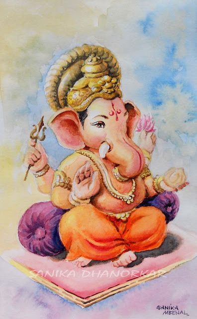 Ganpati Bappa Watercolor, Ganpati Drawing Watercolour, Ganapati Watercolor Painting, Ganesh Colour Pencil Drawing, Ganesha Drawing Watercolor, Ganesha Art Watercolor, Watercolour Ganesha Painting, Ganpati Bappa Watercolor Painting, Watercolor Ganesha Painting