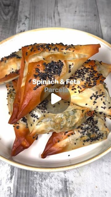 Georgia May on Instagram: "Spinach and Feta Parcels 

These are great for BBQ’s, a light lunch or just a snack. They also freezer really well so great for batch making, 

Ingredients 
- 2 banana shallots 
- 1 large leek 
- 3 cloves garlic, finely diced 
- 550g spinach 
- 15g dill, diced 
- 15g parsley, diced 
- 10g cottage cheese 
- 75g feta 
- 2 eggs 
- Filo pastry 

- Thinly slice the shallot and leeks, sauté in a little oil for a couple minutes until they start to soften. Add the garlic and a good pinch of salt, this draws the water out the shallots. Sauté for around 5 minutes until the leeks and shallots have turned almost jammy like. 
- Add the spinach (you will need to add it in thirds to allow it to wilt down to fit it all in the pan) once the spinach has wilted add the chopped Pars Feta Parcels, Filo Pastry, Georgia May, Spinach And Feta, Light Lunch, Middle Eastern Recipes, 2 Eggs, Pinch Of Salt, Shallots