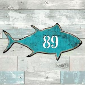 Coastal Door, Door Number Sign, Beautiful Beach Houses, House Address Sign, Beach House Exterior, House Door, House Number Plaque, Tuna Fish, Tropical Home Decor