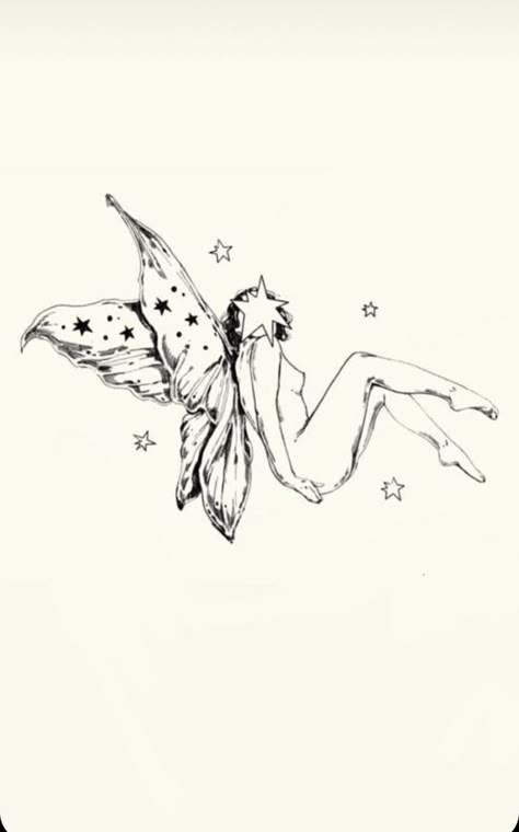 Spooky Fairy Tattoo, Fairy Flash Tattoo, Moon And Fairy Tattoo, Water Fairy Tattoo, Fairy Wings Tattoo On Back Women, Fairy Wing Drawing, Jorogumo Tattoo, Moon Fairy Tattoo, Evil Fairy Tattoo