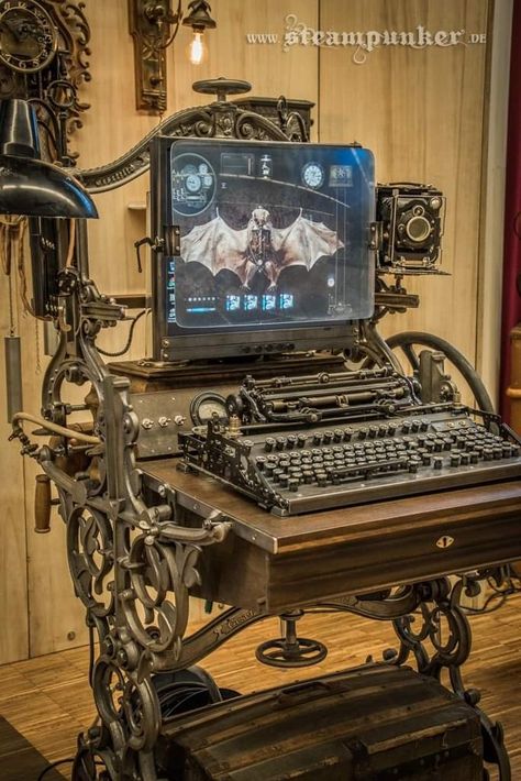 Steampunk Observatory, Steampunk Instruments, Steampunk Computer, Gothic Bar, Steampunk Machines, Ww1 Art, Best Suv Cars, Steampunk Vehicle, Steampunk Inspiration