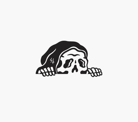 Lurking Class Tattoo, Bold Line Art, Pipe Tattoo, Funny Skeleton Tattoo, Cryptic Tattoos, Skull Traditional Tattoo, Rap Tattoo Ideas, Tattoo Branding, Small Flash Tattoo Ideas