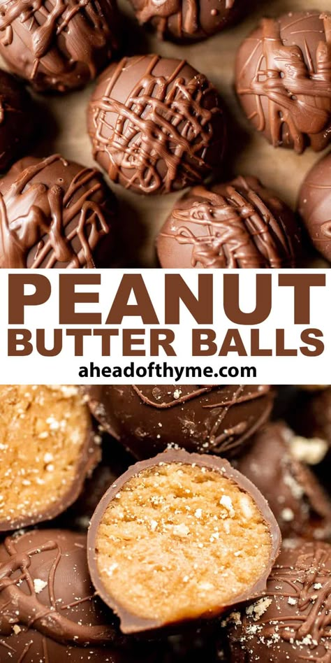 Peanut Butter Balls Nut Butter Balls, Peanut Butter Balls With Graham Crackers, No Bake Peanut Butter Balls, Almond Bark Recipes, Seafood Noodles, Rice Cookies, Graham Cracker Recipes, Peanut Butter Balls Recipe, Peanut Butter Truffles