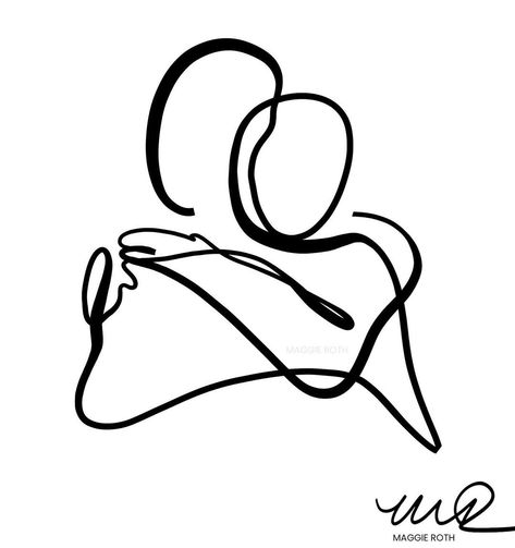 Two People Hugging Tattoo, Hug Tattoo Minimalist, Line Art Drawings Self Love, Line Art Friendship, Self Hug Illustration, Hug Line Art, Abstract Hug Drawing, One Line Drawing Of Lovers, Hug Tattoo