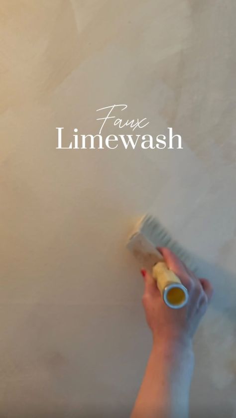 @sunshineandthrifty | Boring white walls who?? The magic of paint never ceases to amaze me! 🪄 #fauxlimewash #limewash #bathroominspo #accentwall #diypainting | Instagram Accent Wall Sponge Paint, Limewash Paint Technique, Texture Paint Ideas For Walls, Fake Limewash, Limewash Ceiling, White Limewash Walls, Lime Wash Colors, Color Washing Walls, Limewash Bathroom