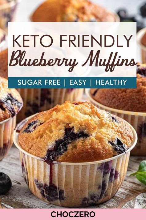 Enjoying the delicious and healthy keto blueberry muffins! Perfect for breakfast, snack, or dessert! Our gluten free recipe is easy to make, and sure to be a hit in your household! Create a whole batch of gluten-free keto muffins at home! Each homemade berry muffin is made sugar free with our keto honey and better than the bakery. Keto Friendly Muffins, Keto Muffins Easy, Sugar Free Blueberry Muffins, Keto Honey, Low Carb Blueberry Muffins, Blueberry Yogurt Muffins, Sugar Free Eating, Mini Blueberry Muffins, Keto Muffin Recipe