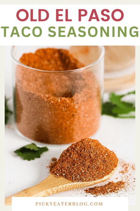 Taco Tuesday will never be the same! It takes just 3 minutes to make this Old El Paso Taco seasoning recipe to upgrade your meal! This diy taco seasoning is so much healthier than store-bought options and so inexpensive, with the same big flavor! Once you start making your own homemade taco seasoning, you'll never go back to store-bought. El Paso Taco Seasoning Recipe, Old El Paso Taco Seasoning Recipe, Casserole With Tortillas, Taco Casserole With Tortillas, Taco Seasoning Easy, Taco Seasoning Ingredients, Diy Taco Seasoning, Layered Taco, Mild Taco Seasoning