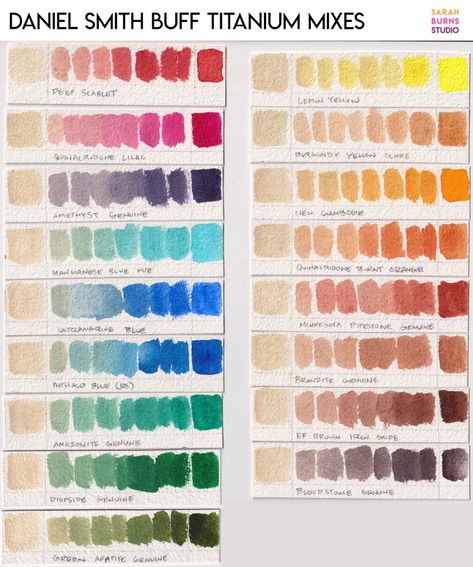 Building a Custom "Themed" Watercolor Palette [Daniel Smith] - Lightfast, No animal byproducts, No heavy metals (including scans & research) - The Fearless Brush Skin Color Chart, Daniel Smith Watercolor, Color Theory Art, Color Mixing Chart, My Needs, Watercolor Mixing, Art Theory, Colour Theory, Art Medium