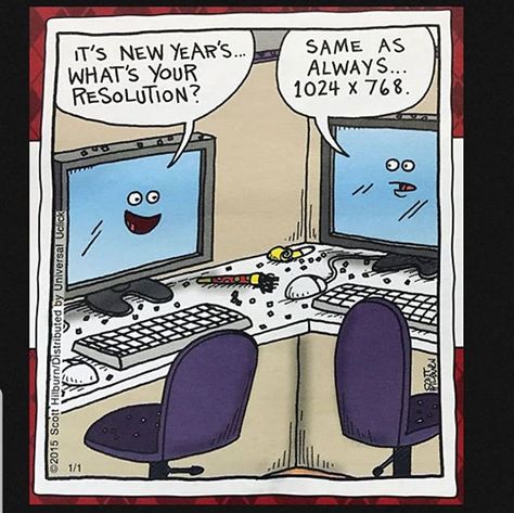 Whats your New Years Resolution?! hehe Got to throw some tech humour your way   Wishing you all a very healthy happy and prosperous New Year!  From all of us at Kunsten Technologies Inc  Technology at your fingertips!  . . . . .  #newyears #newyears2019 #funny #memes #funnymemes #funnytechmemes #techhumour #techielife #techiefamily #tech #techie #technology #toronto #yorkregion #mississauga #oakville #burlington #hamilton #thornhill #richmondhill #markham #gta #greatertorontoarea Argyle Sweater Comic, Computer Jokes, Programing Jokes, The Awkward Yeti, Technology Humor, Programming Humor, Linux Mint, Computer Humor, Programmer Humor