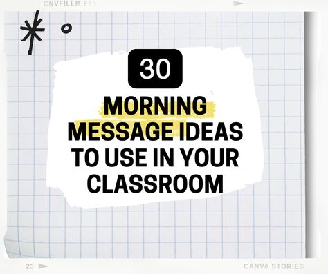 30 Unique Morning Message Ideas to Use In Your Classroom - Elementary Education Ib Classroom, Message Ideas, Morning Announcements, Fresh Morning, Morning Message, Morning Meeting, Elementary Education, Good Morning Messages, Morning Messages