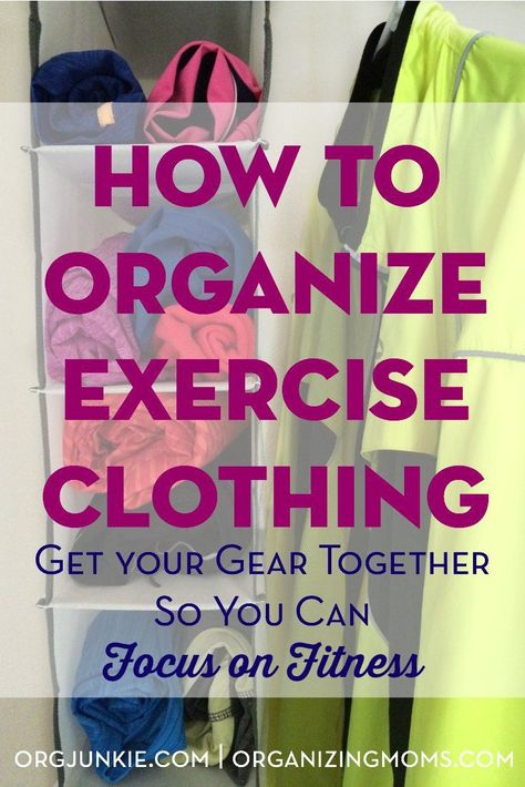 How to Organize Exercise Clothing Exercise Clothing, Organization Station, Clothes Organization Diy, Closet Room, Organized Mom, Diy Closet, Work Organization, How To Organize, Diy Organization