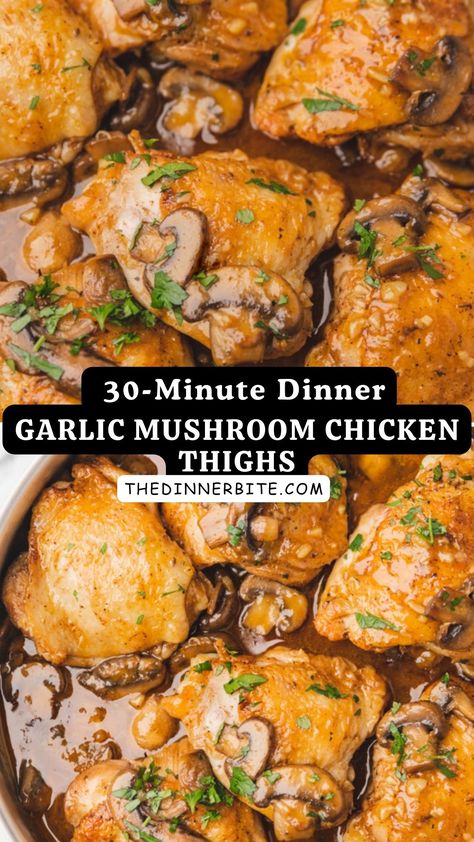 Chicken Thigh Osso Bucco, Bone In Chicken Thigh Meals, Best Bone In Chicken Thigh Recipe, Chicken Thighs With Mushroom Gravy, Healthy Crockpot Chicken Thighs, Boneless Skinless Chicken Thigh Recipes With Cream Of Mushroom Soup, Chicken Thigh And Stuffing Recipes, Chicken Thighs Mushrooms Crockpot, Keto Chicken Thighs Crockpot