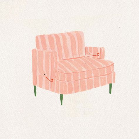 Dream Couch - Emily Isabella Dream Couch, Emily Isabella, Chairs Logo, 강아지 그림, Illustrations And Posters, Learn To Paint, Cute Illustration, Art Paint, Wall Art Designs