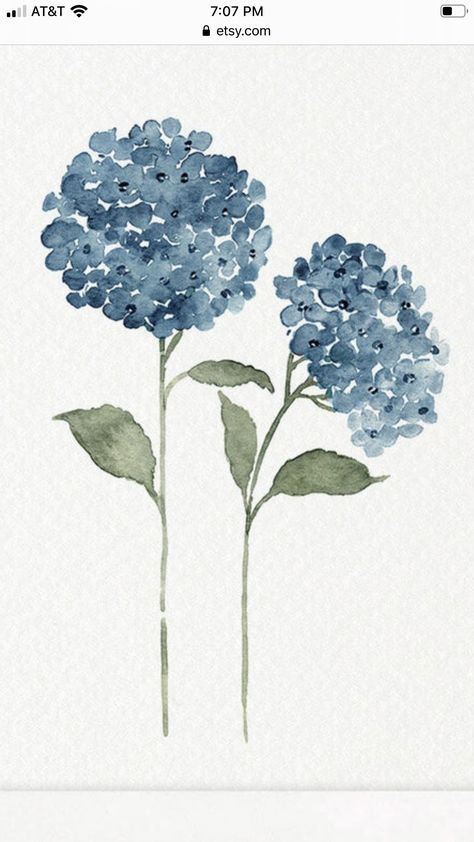 Christmas Ornaments Patterns, Painting Ideas On Canvas, Fabric Christmas Ornaments, Blue Hydrangea, Painting Ideas, Hydrangea, Blue Flowers, Watercolor Painting, Poland