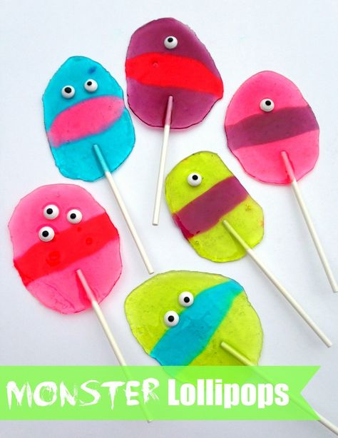 Monster_Lollipops Jolly Rancher Lollipops, Halloween Crafts For Kids To Make, Diy Halloween Crafts, Fun Diy Halloween Decorations, Jolly Ranchers, Halloween Decorations For Kids, Fun Fall Crafts, Easy Halloween Crafts, Jolly Rancher