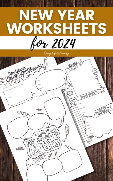 2024 Goals Worksheet, New Year 2024 Activities For Kids, Kids New Years Resolutions Printable Free, Kids New Year Resolutions, 2024 Worksheets For Kids, Kids New Year Goals Free Printable, 2024 School Goals, 2024 Goals For Kids, New Year Activities For Kids 2024