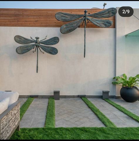 Outdoor Wall Sculpture, Terrace Decor, Balcony Deck, Outdoor Gardens Design, Wall Sculpture, Home Room Design, Wall Artwork, Outdoor Wall, Wall Sculptures