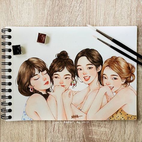 Blackpink Drawing, Animation Drawing Sketches, Scratchboard Art, Best Friend Drawings, Jennie Rose, Girl Drawing Sketches, Drawings Of Friends, Kpop Drawings, Rose Blackpink