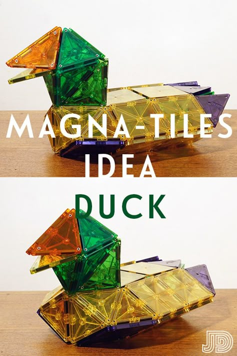 Magna-Tiles Idea: Duck Thanksgiving Magnatiles, Magnetiles Builds, Magnatiles Ideas For Kids, Magna Tiles Ideas For Kids, Magnet Tiles Building Ideas, Magna Tiles Ideas, Magnatile Ideas, Magnatiles Ideas, Magnet Tiles