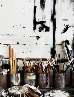 black and white Art Atelier, Dream Studio, Sumi E, Artsy Fartsy, Space Art, Vincent Van Gogh, Art Studios, The Table, Creative Space