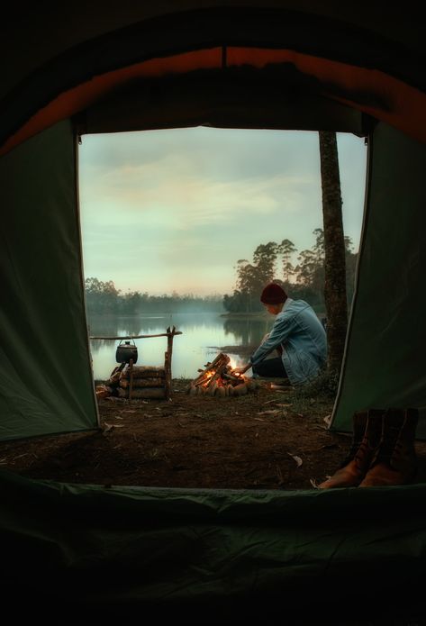 man in white dress shirt sitting on camping chair near bonfire during daytime photo – Free Pangalengan Image on Unsplash Outdoor Fire Pits, White Dress Shirt, West Java, Camping Checklist, Unique Experiences, Camping Chair, Camp Half Blood, Outdoor Fire Pit, Camping Hacks