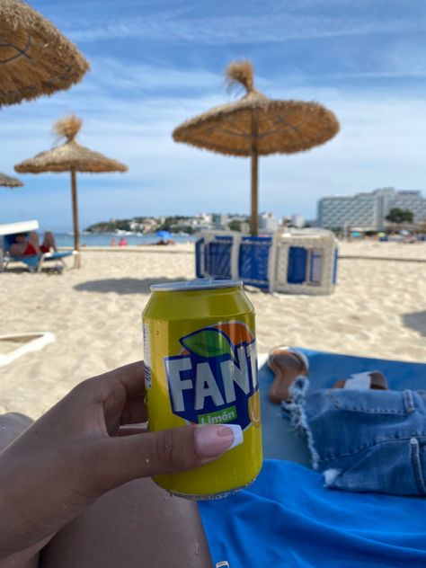 Fanta lemon🍋 Summer 2023 Fanta Lemon, Palma Nova, Greek Summer, Romanticising Life, Girls Holiday, Salou, Summer 2023, Strawberry Shortcake, Summer Aesthetic