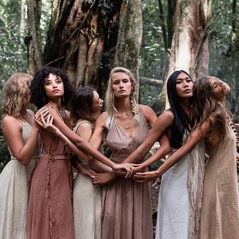 ΛYΛ on Instagram: “You are the medicine Life is a ceremony #ayasacredwear #sisterhood #lifeisaceremony #youarethemedicine #bali #love #artisan #ethnicfashion” Coven Photoshoot, Male Witches, Moon Photoshoot, School Photoshoot, Wild Feminine, Interesting Clothing, Sister Circle, Wild Women Sisterhood, Sparkly Dresses