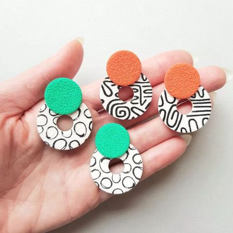 Cercei Din Lut Polimeric, Polymer Inspiration, Diy Earrings Polymer Clay, Polymer Earrings, Jewelry Drawing, Polymer Clay Jewelry Diy, Handmade Fashion Jewelry, Clay Jewelry Diy, Fimo Clay