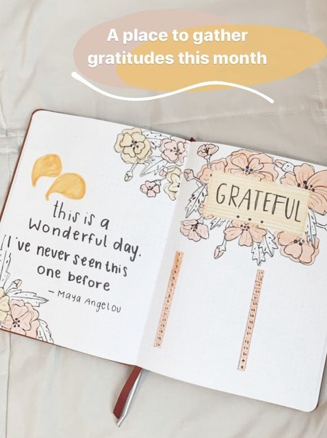 Graditudes bullet journal thankful list Gratitude Bullet Journal, Thankful Journal, Bujo 2025, Thankful List, Journal Diy, Journal Books, Bullet Journal Ideas, Bujo Ideas, Journal Spreads