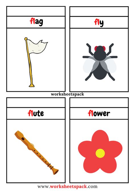 Free Fl Blend Words with Pictures, Fl Consonant Blend Flashcards - Printable and Online Worksheets Pack Fl Words Phonics, Blends Flashcards Free, Consonants Blends, Initial Consonant Blends Worksheets, Pl Blend Words Worksheet, Ending Consonant Blends, Final Consonant Blends, Letter Blends, Sound Picture