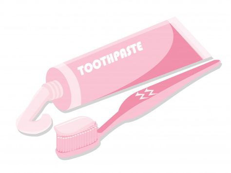 Toothpaste Illustration, Dentist Cookies, Toothbrush Clipart, Toothbrush With Toothpaste, Personal Cleanliness, Ipad Inspo, Tooth Icon, Illustration Rose, Tooth Care