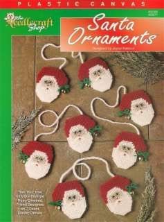 PLASTIC CANVAS PATTERN SANTA ORNAMENTS Wall Hanging Quilt, Canvas Ornaments, Plastic Canvas Pattern, Plastic Canvas Ornaments, Heart Christmas, Christmas Wall Hangings, Plastic Canvas Christmas, Christmas Canvas, Gingerbread Men