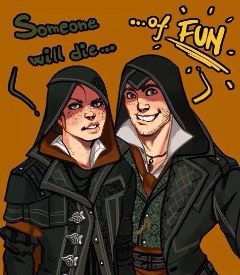 [ACS] Evie and Jacob Frye Jacob And Evie Frye, Frye Twins, Assassins Creed Memes, Evie Frye, Ac Syndicate, Assassins Creed 1, Assassins Creed Funny, Assassin's Creed Syndicate, Jacob Frye