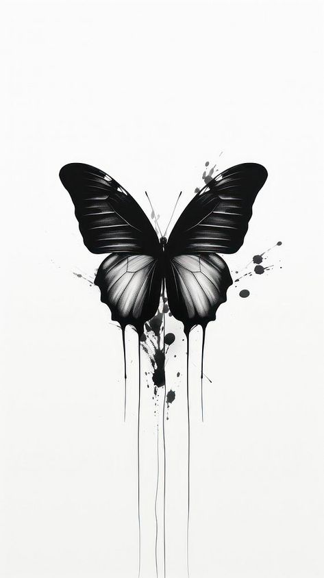 Butterfly drawing sketch black | premium image by rawpixel.com / Boom Butterfly Art Aesthetic Dark, Black And White Butterfly Art, Black Butterfly Drawing, Butterfly Images Printable, Butterfly Black Wallpaper, Black And White Drawings Aesthetic, Butterfly Wallpaper Black, Phone Wallpaper Black And White, Black Butterfly Wallpaper