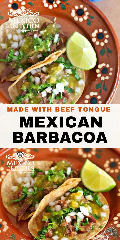 Lengua Recipe Mexican, Tongue Tacos, Barbacoa Tacos, Beef Barbacoa, Barbacoa Recipe, Homemade Corn Tortillas, Beef Tongue, Mexican Beef, Barbacoa Beef