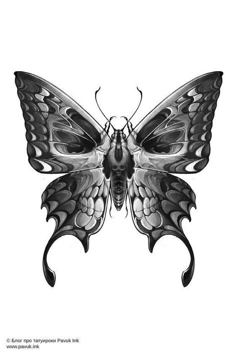 Skull Butterfly Tattoo, Unique Butterfly Tattoos, Skull Butterfly, Throat Tattoo, Unique Butterfly, Creepy Tattoos, Moth Tattoo, Butterfly Tattoos, Dark Art Tattoo