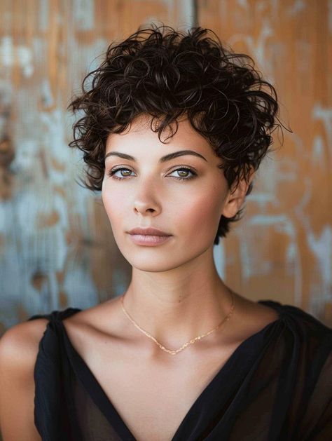 Stylish Short Haircuts for Curly Hair - Trends and Tips for 2024 Round Short Haircut, Curly Hair Pixie Cut Round Faces, Curl Pixie Hair, Curly Pixie Round Face, Short Red Hair Styles, Short Curly Haircuts For Round Faces, Curly Red Pixie Haircut, Pixie Haircut Girl Curly, 2024 Short Curly Hair Cuts