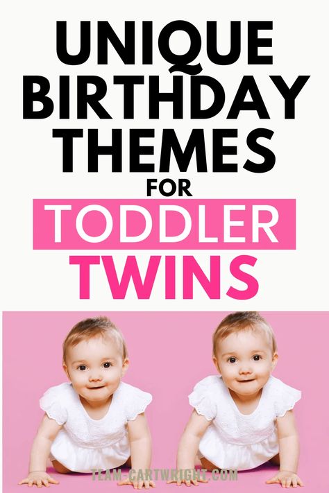 Twin 1st Bday Ideas, 3rd Birthday Theme Twins, Two Year Old Twin Birthday Party Theme, First Birthday Theme For Twins, Twins Turning Two, Two Year Old Twins Birthday, One Year Twins Birthday, 2nd Birthday For Twins, 2nd Twin Birthday Party Ideas